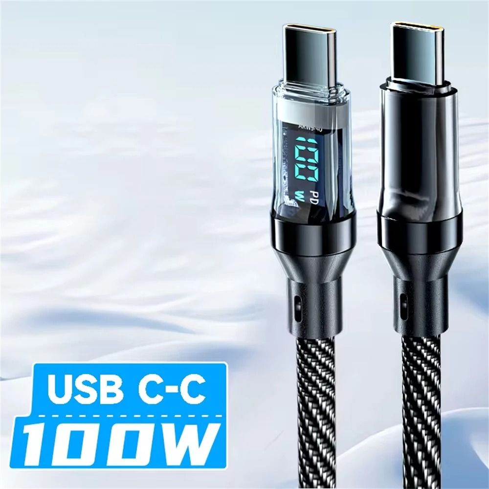 NNBILI 100W USB C Fast Charging Cable with LED Power Display