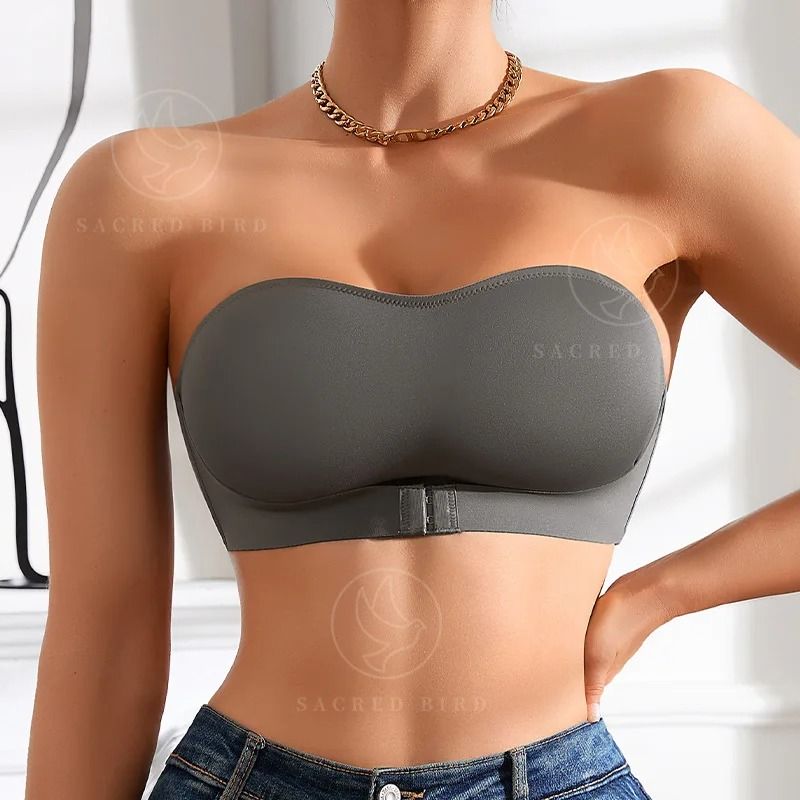 Effective Slip-proof Side One Piece Padded Ice Silk Seamless Strapless Bra