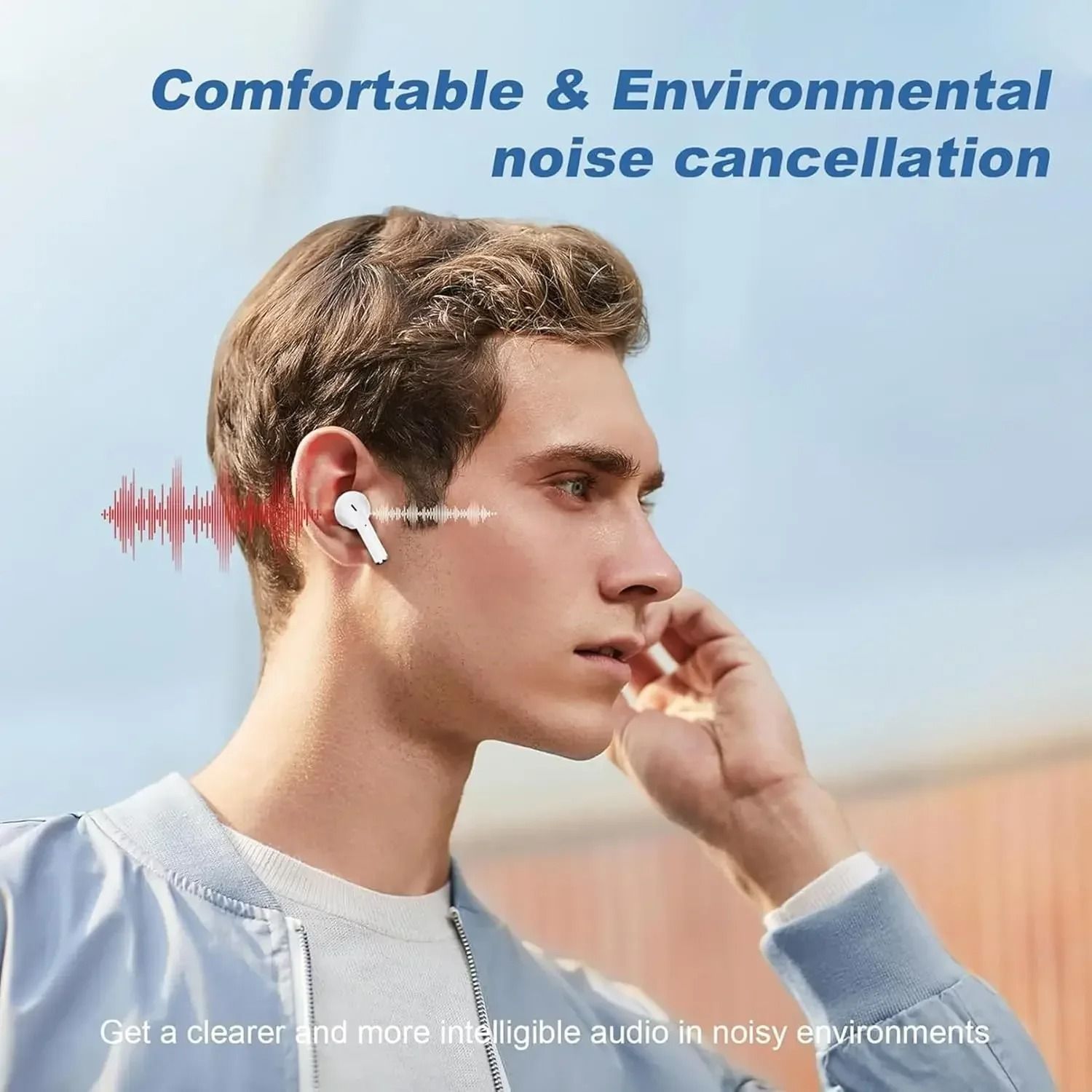 Wireless Bluetooth Earbuds TWS Stereo Headphones with Mic