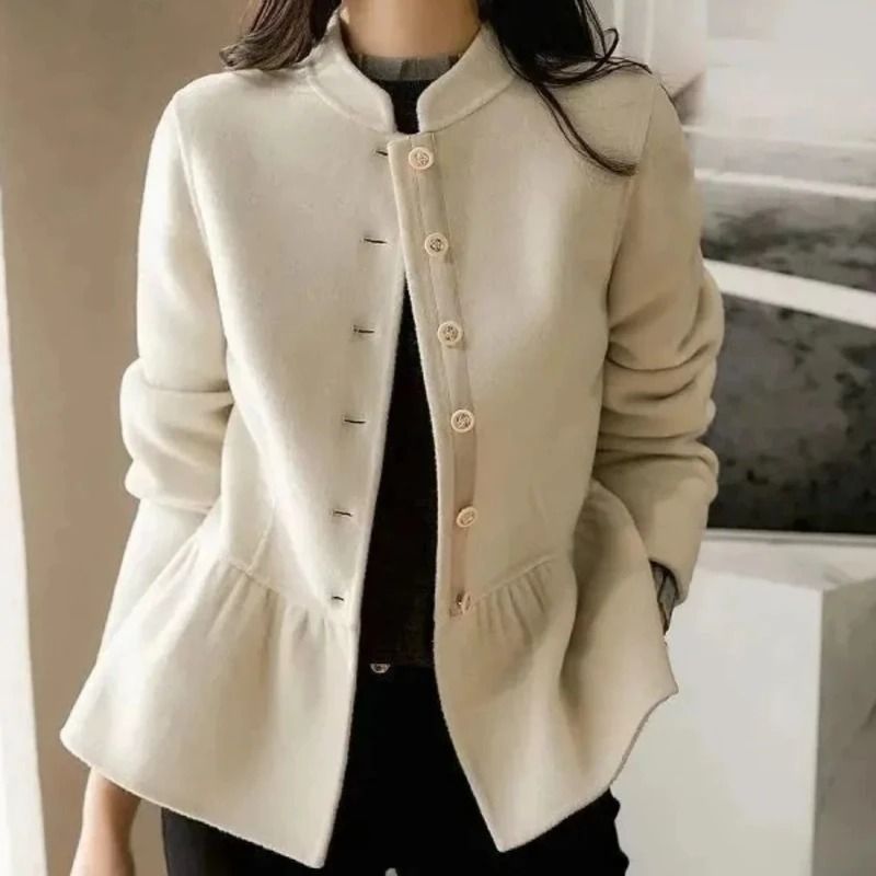 Executive Slim-Fit Luxury Wool Blend Short Coat