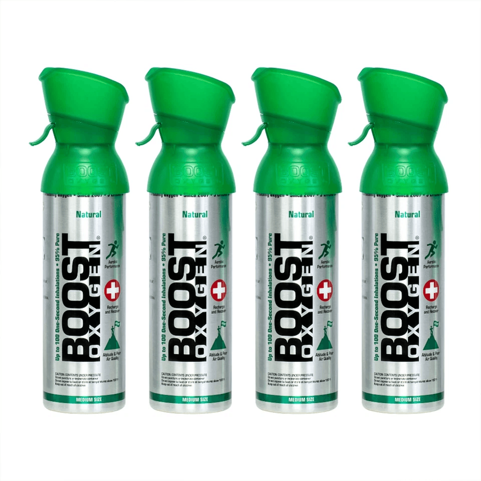 Boost Oxygen 5 Liter Natural Canned Oxygen with Mouthpiece, Portable Oxygen for Altitude, Sports, and Wellness
