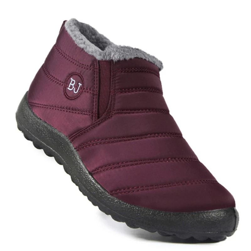 Men Winter Fur Lined Casual Sneakers Lightweight Warm Shoes
