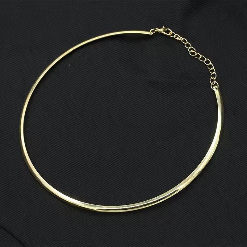 Bold Minimalist Circle Choker Necklace