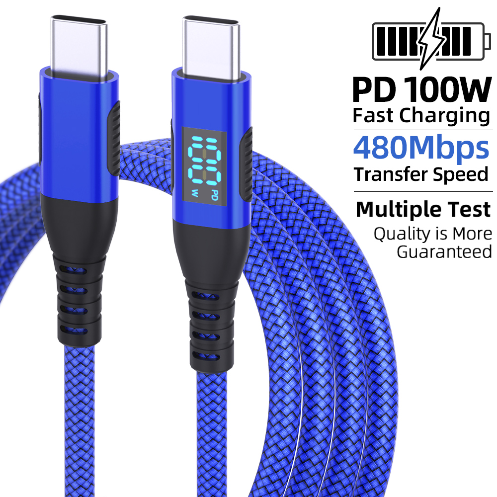 PD Type C Fast Charging Phone Charger USB C to USB C Quick Charge Cable Data Cord