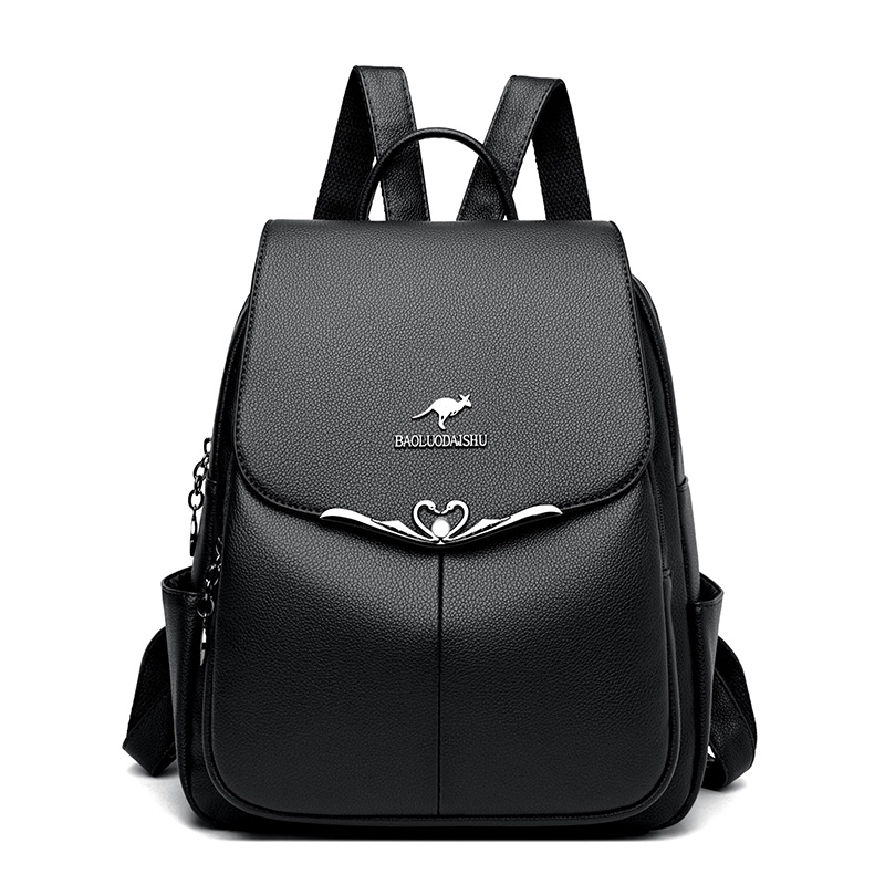 Elegant PU Leather Women Backpack Stylish Travel & School Shoulder Bag