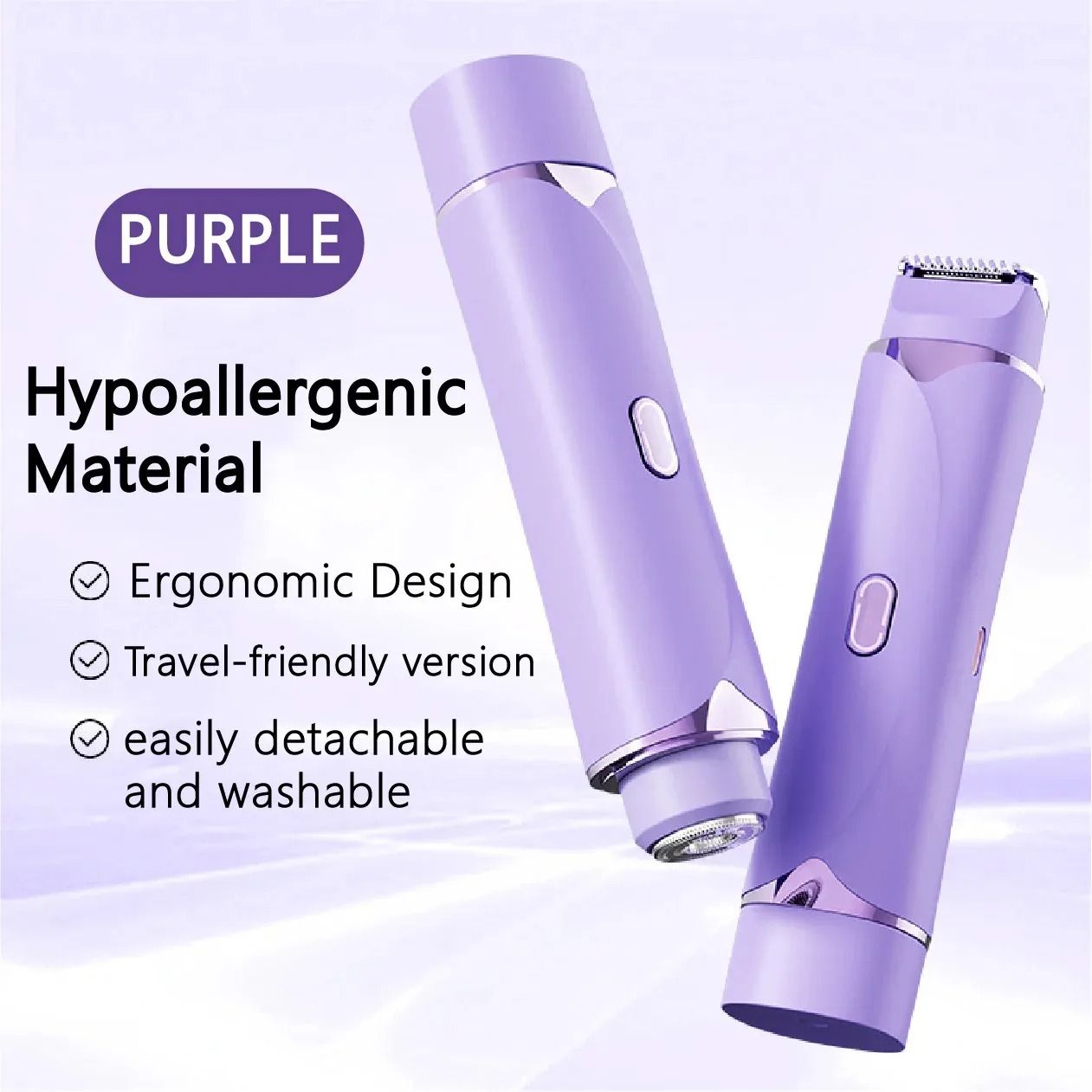 D0AB Electric Trimmer Shaver Women Waterproof Wet Dry Body Hair Trimmer