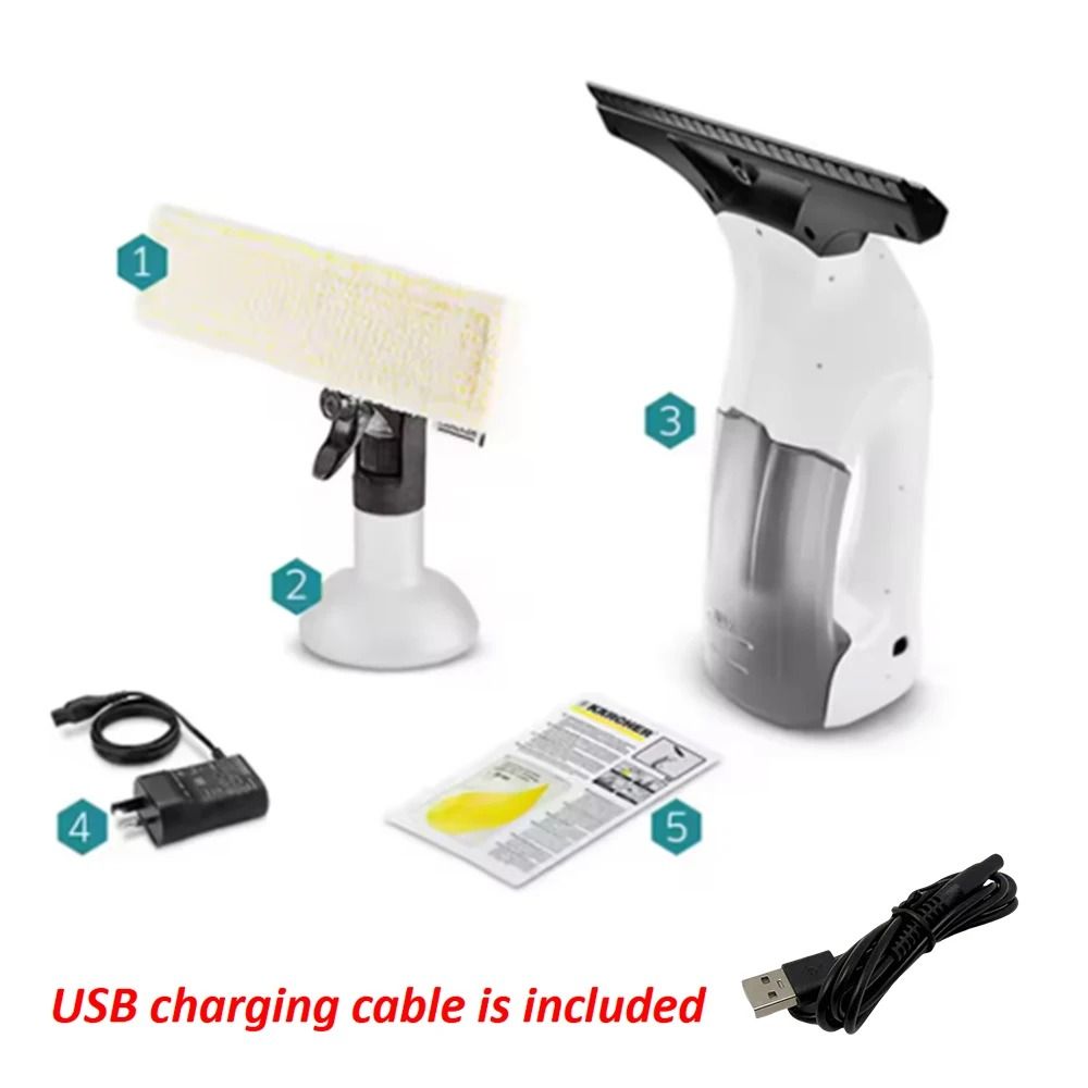 Window Glass Cleaner with Strong Suction and LED Power Display
