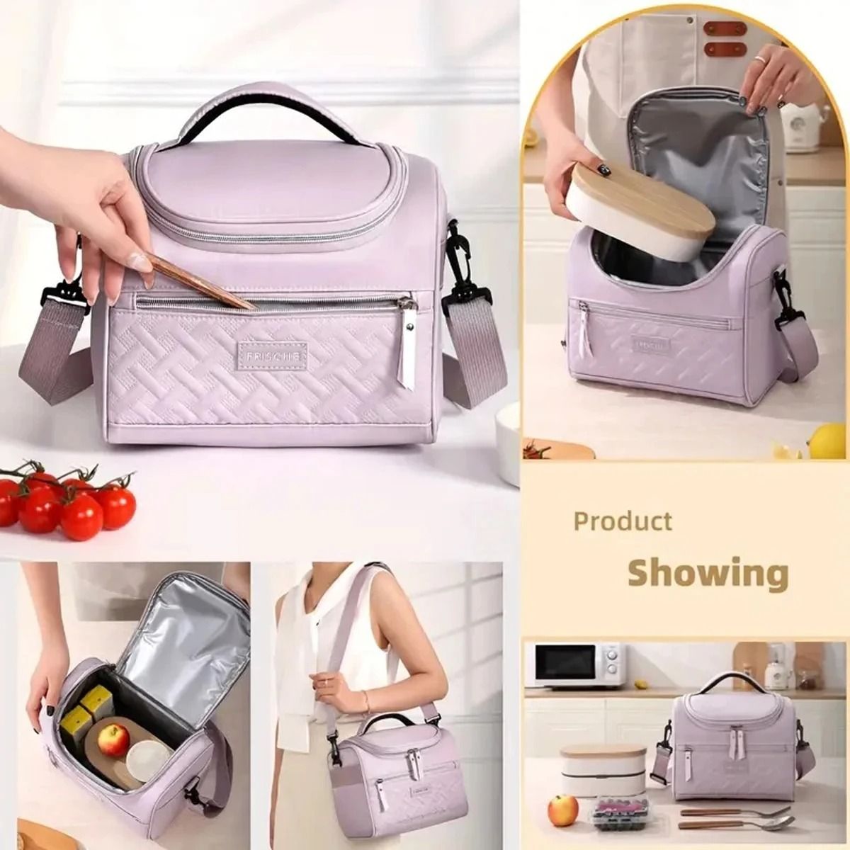 Premium Large-Capacity Insulated Shoulder Bento Bag