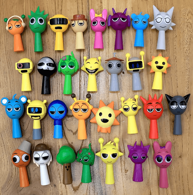 Sprunki PVC Cartoon Figure Set – 24pcs Mini Collectible Game Character Ornaments