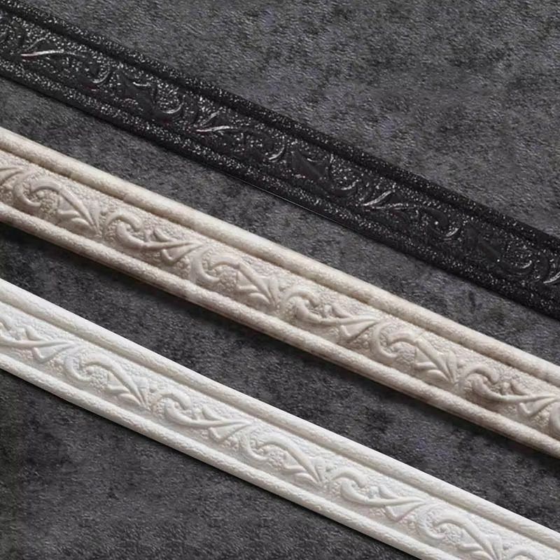 3D Foam Wall Edge Trim Self Adhesive Waterproof Corner Molding Strip