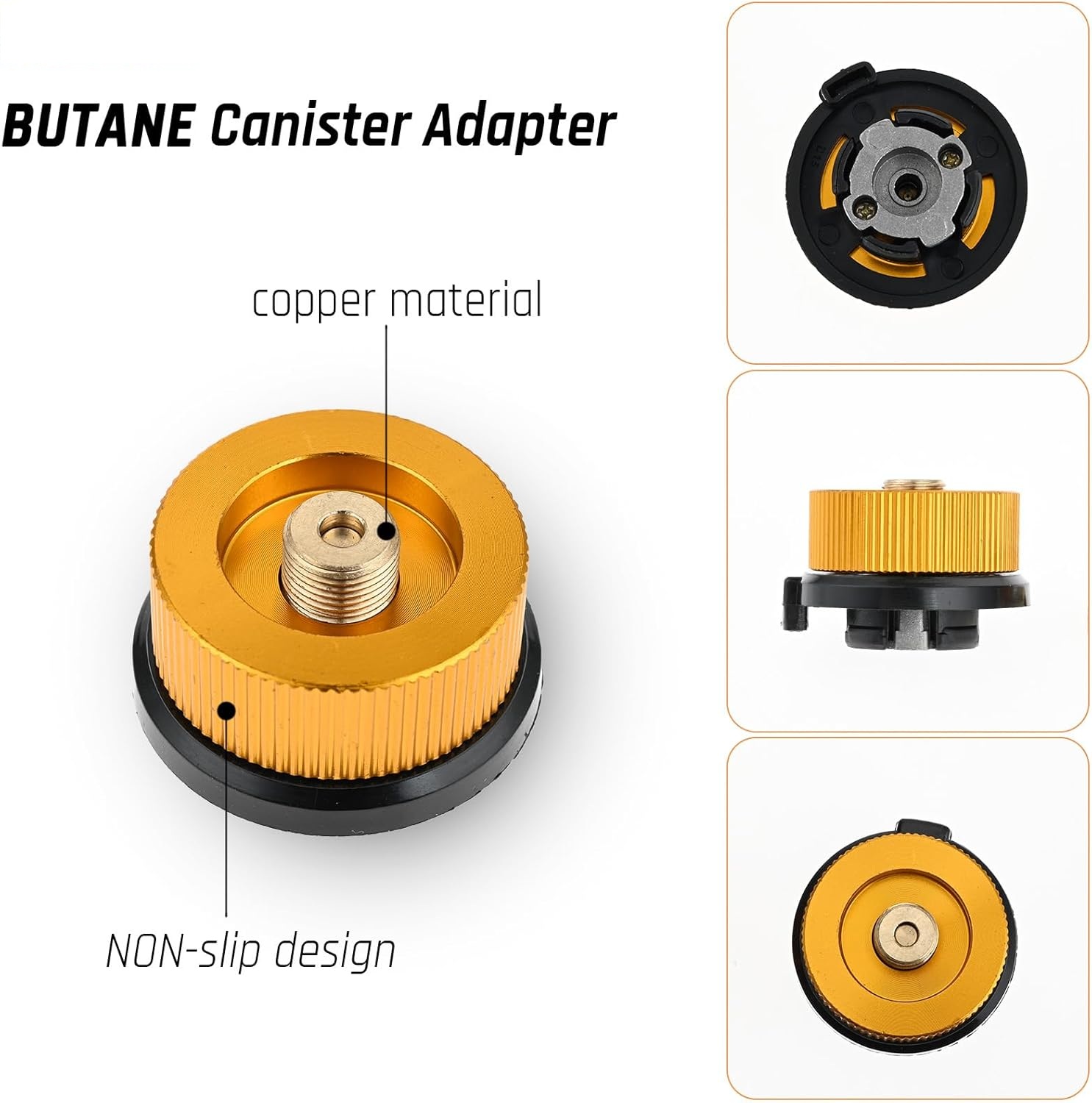 Camping Stove Adapter Kit with Converter & Butane Canister Refill Valve
