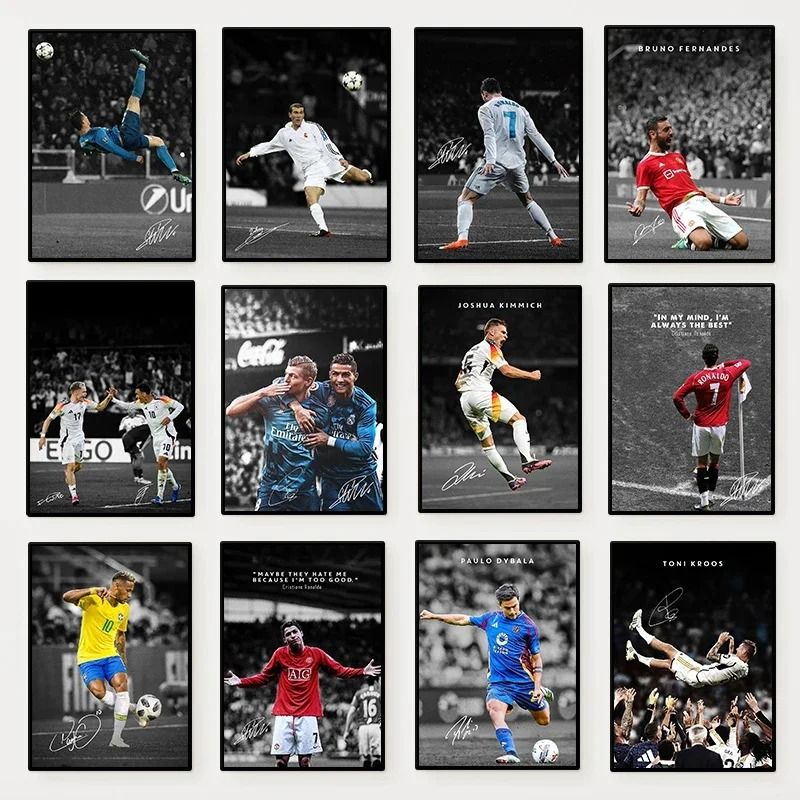 Contemporary Athletic Heritage Football Portrait Canvas Art