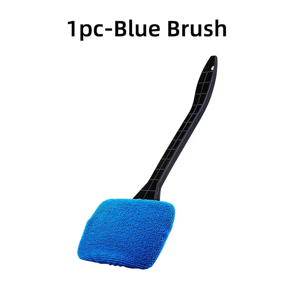 Car Windshield Cleaning Brush Kit with Microfiber Cloth and Long Handle