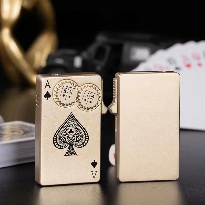 Ace of Spades Playing Card Butane Windproof Metal Lighter