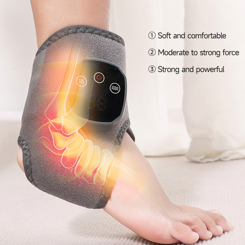 Hot Compress Therapy Ankle Massage, Electric Heat And Vibration Ankle Wrist Massager, heated wrap support brace