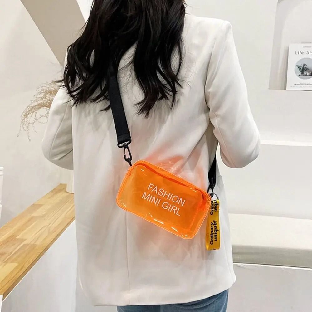 CandyClear Transparent PVC Crossbody Jelly Bag Mini Shoulder Tote