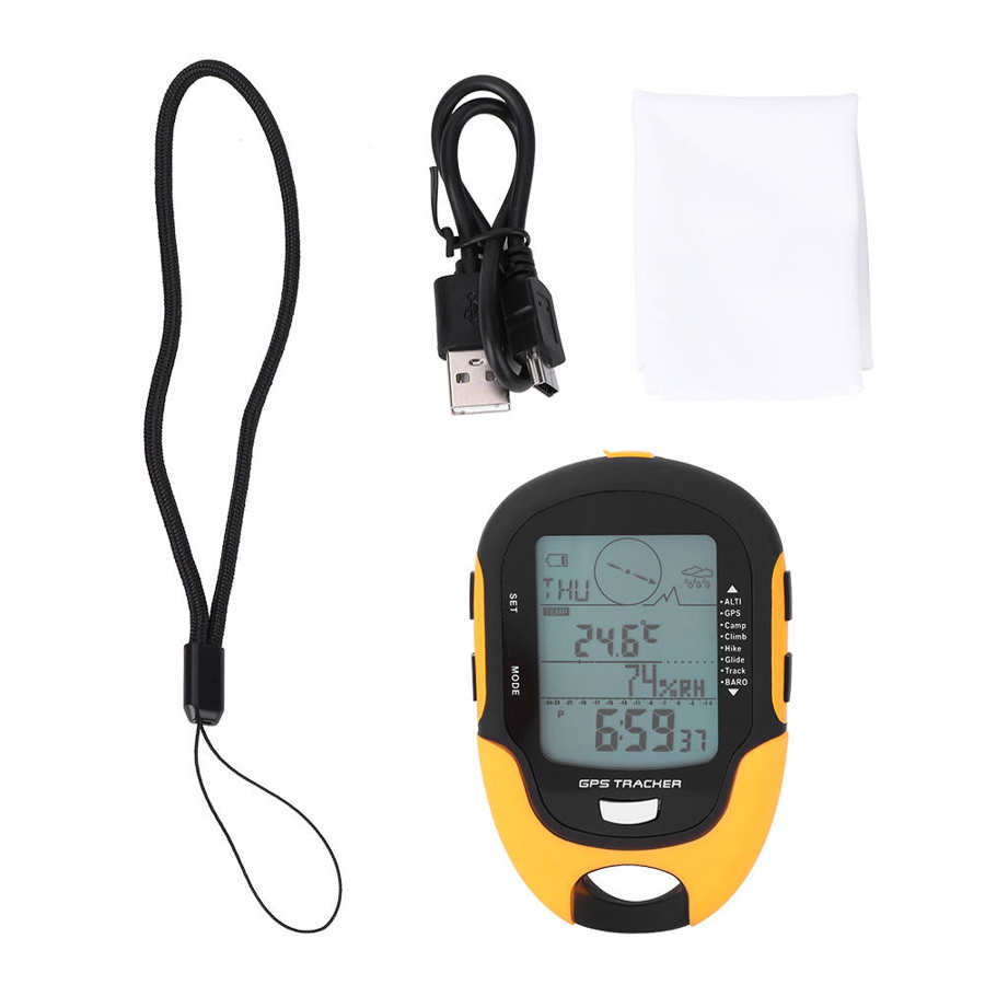 Handheld GPS Navigation Receiver - Portable Digital Altimeter, Barometer & Compass for Hiking & Camping Adventures