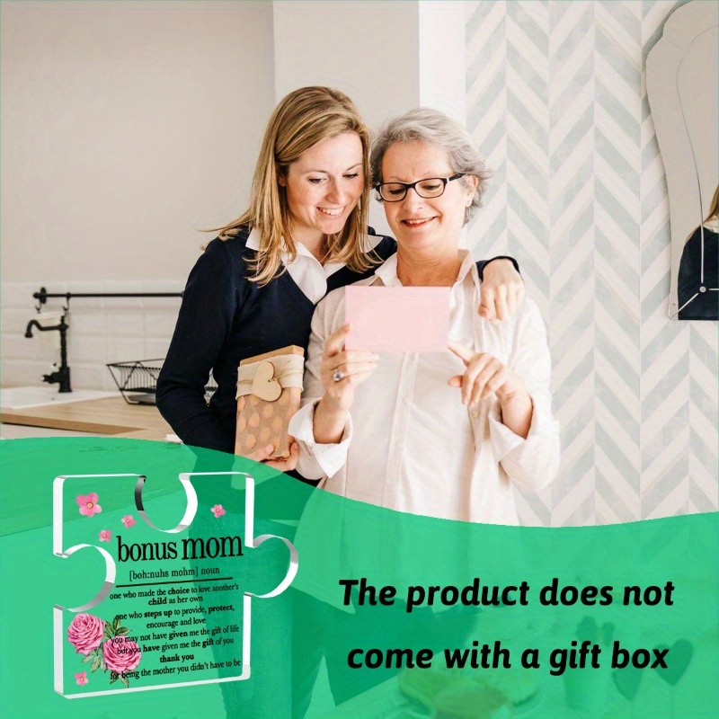 Thank You Gift - Bonus Mom Appreciation Plaque with Photography Utility