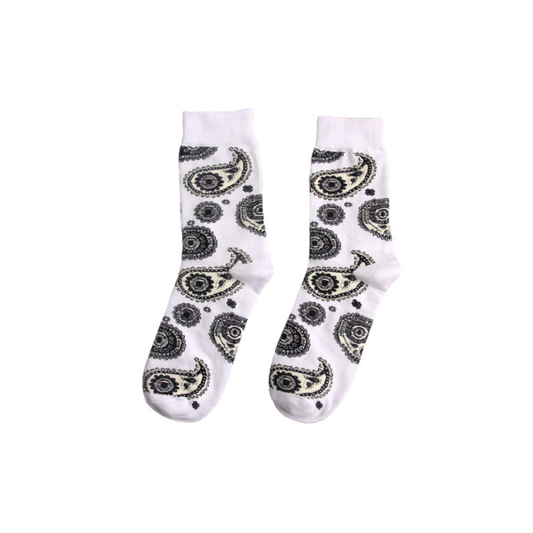 Timeless Black & White Bandana Socks