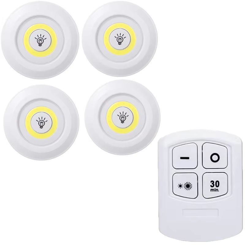 Dimmable LED Under Cabinet Lights with Remote – Battery Operated Closet & Wardrobe Lighting
