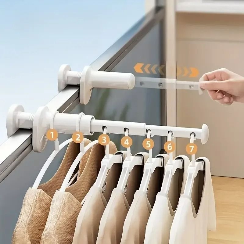 Thickened Portable Folding Hangers - Extendable Travel Clothes Drying Rack