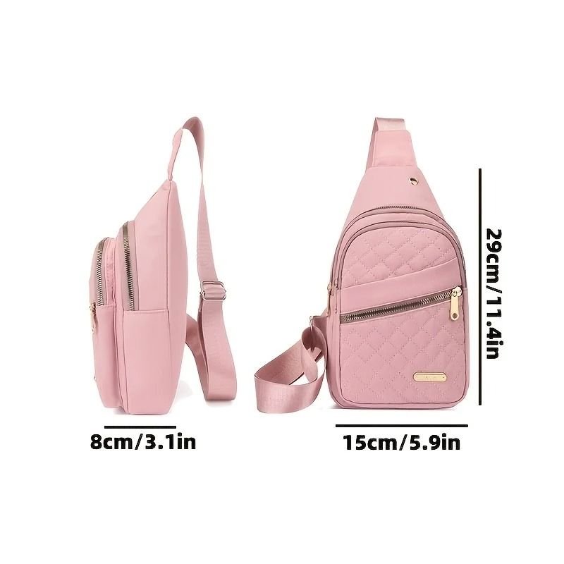 Lightweight Quilted Chest Bag Foldable Crossbody Shoulder Tote