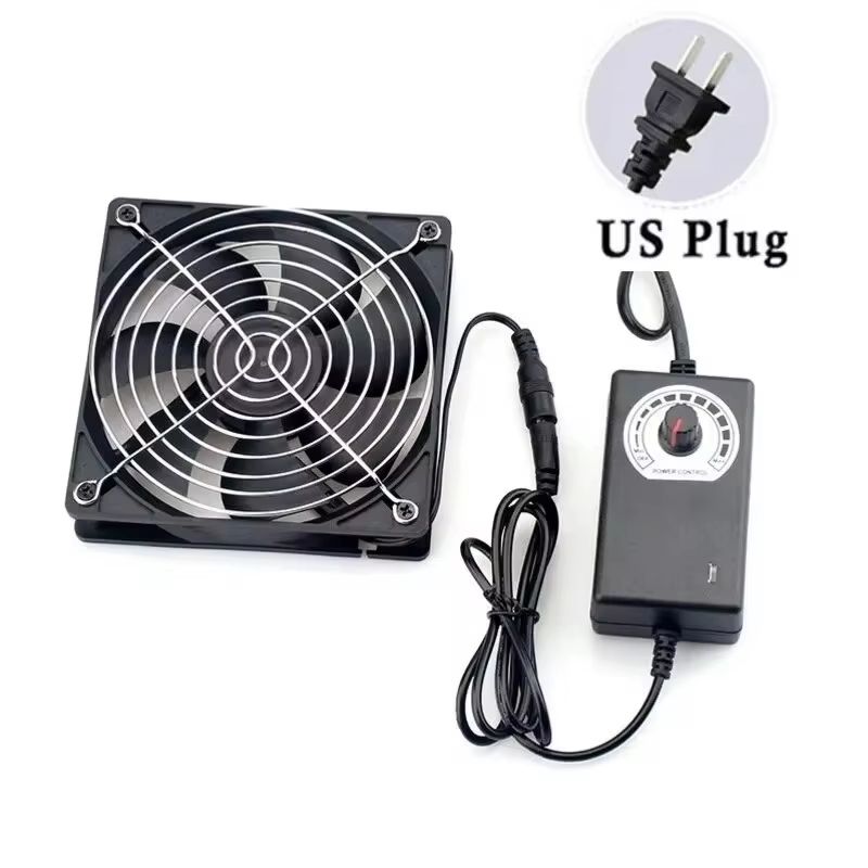 High-Flow 120 mm (4.72 in) 3000 RPM Cooling Fan with Speed Controller – Universal Chassis & Cabinet Airflow Solution
