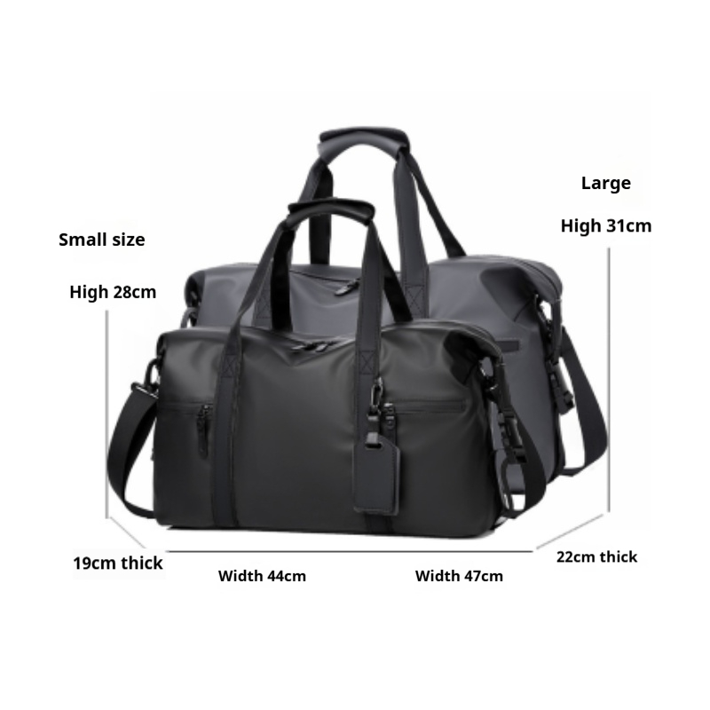 Duffel Bag for Gym, Travel, Sports Lovers, Men's Gym Bag Black, Adjustable Shoulder Strap, Fitness Gear Bag