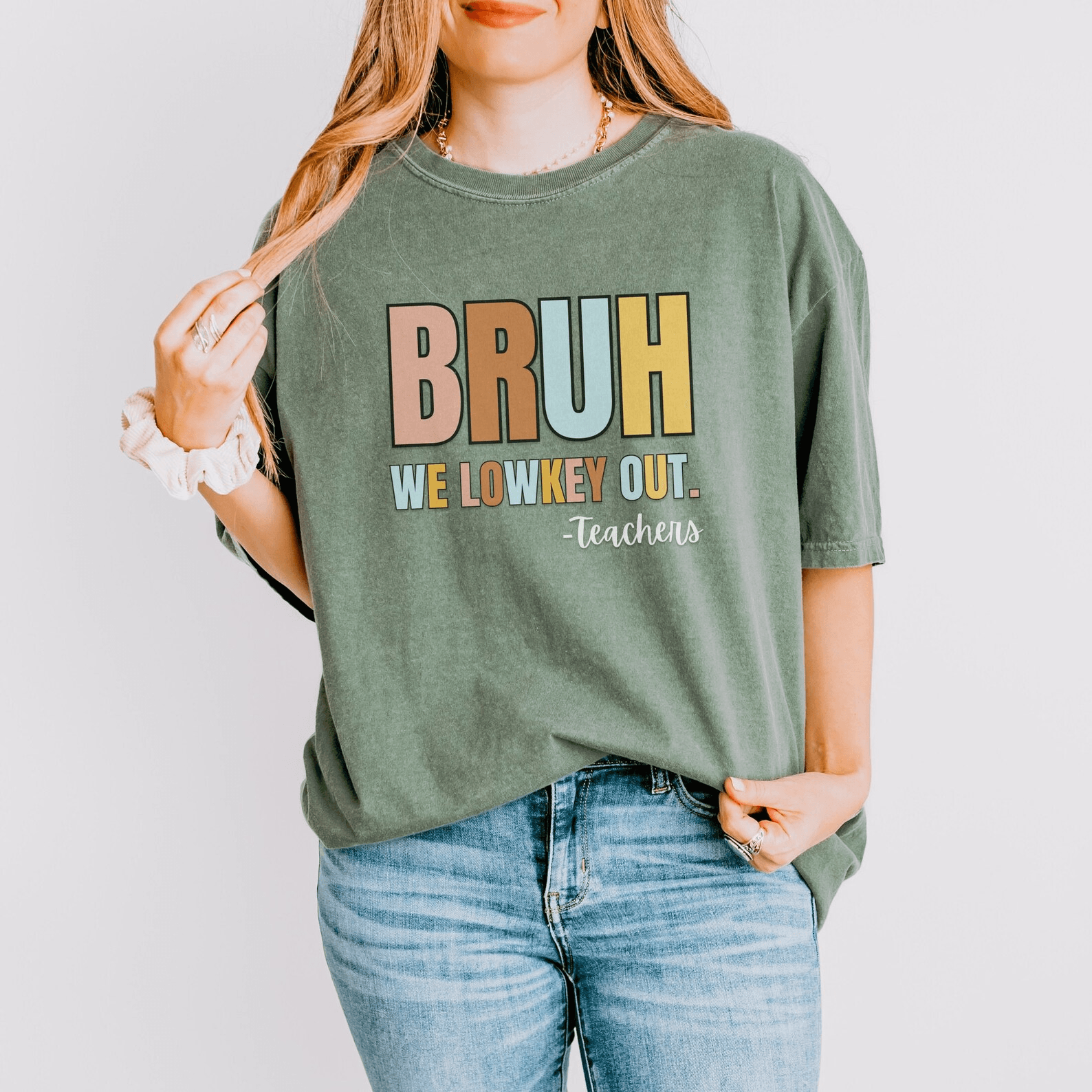 Bruh We Out Teacher Shirt Retro Last Day of School Funny Teacher Tee Gift