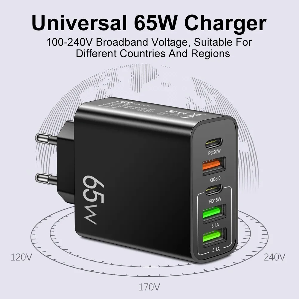 USB C Charger Power Adapter Fast Charging Phone Charger PD Quick Charge Wall Charger