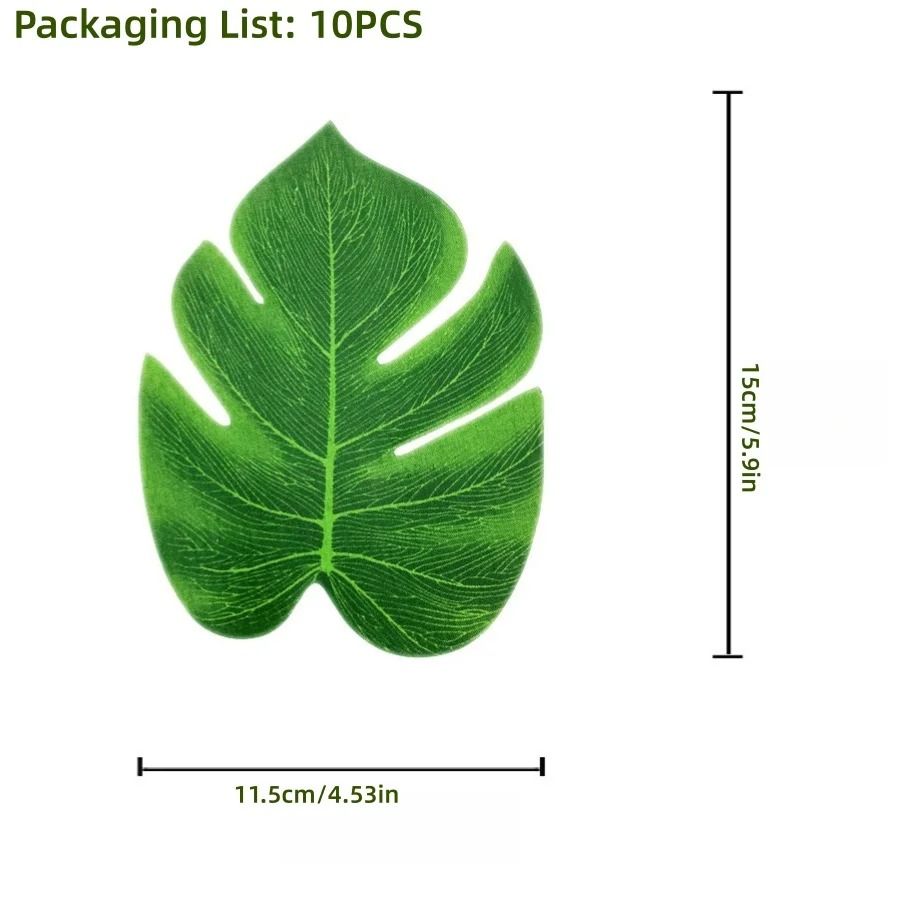 Tropical Palm Leaves Set – 10-Piece Artificial Safari Foliage