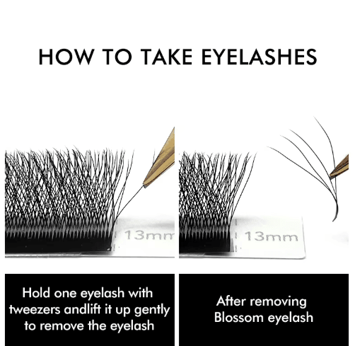 NATUHANA W-Shaped 4D–5D Premade Volume Lash Extensions – Soft, Natural Faux Mink