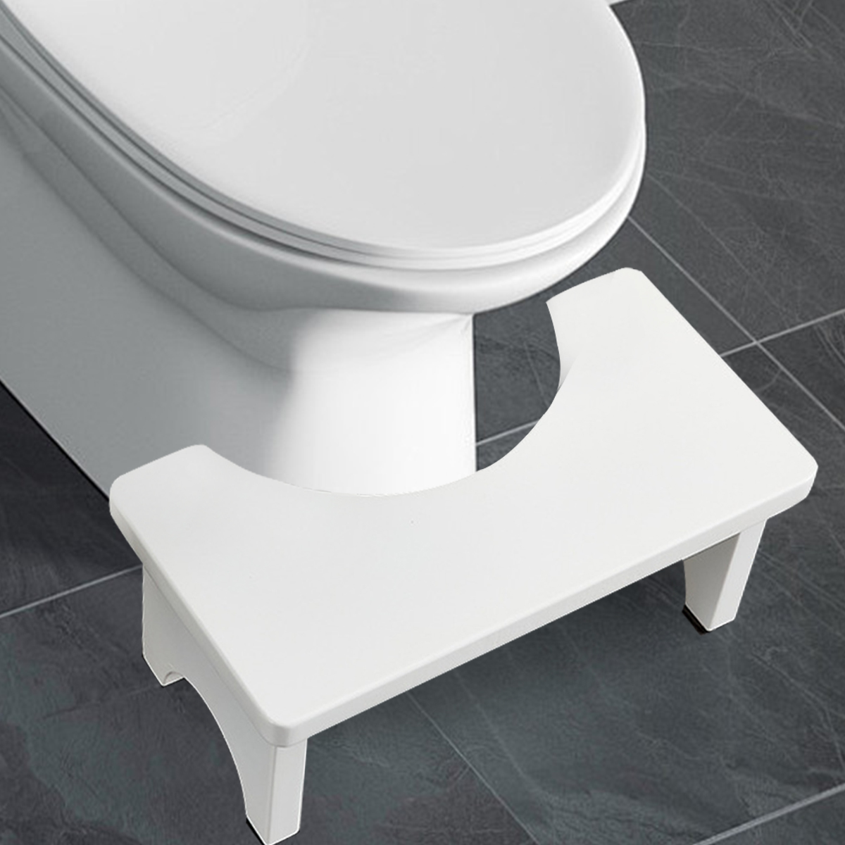 Portable Toilet Squat Stool for Adults Wide Stable Bathroom Potty Stool for Healthy Toilet Posture