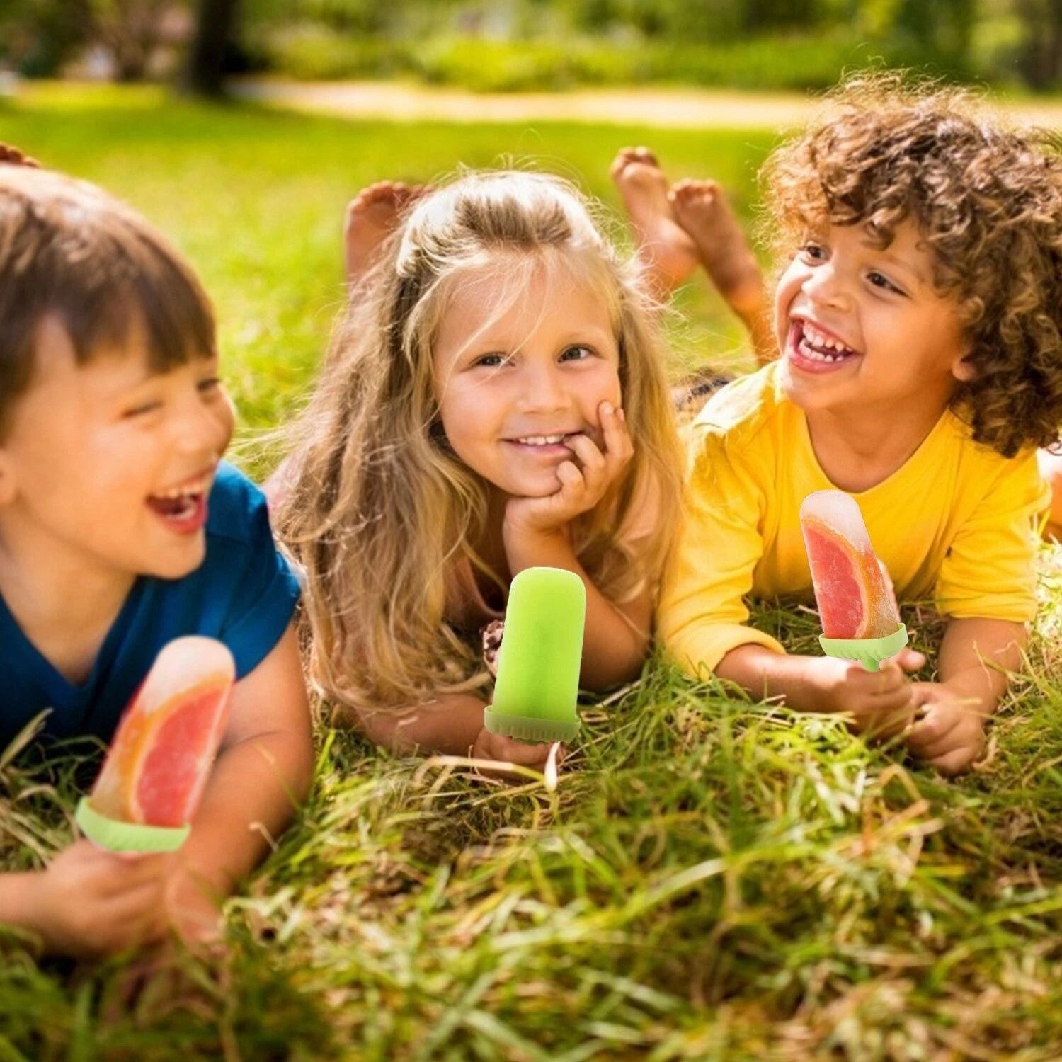 DIY Homemade Ice Cream, Reusable Popsicle Molds Set, 6pcs Plastic Popsicle Molds for Summer Fun