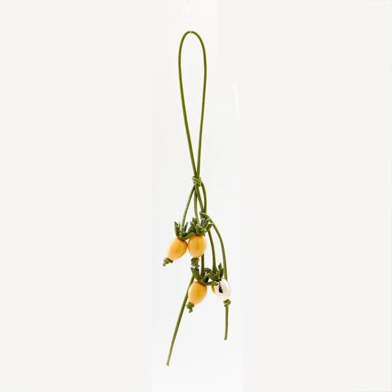 Leather Flower Bag Charm