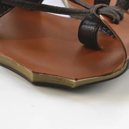 Careaymade Handmade Genuine Leather Slippers Retro Zen Art Womans Slipper Four Colors