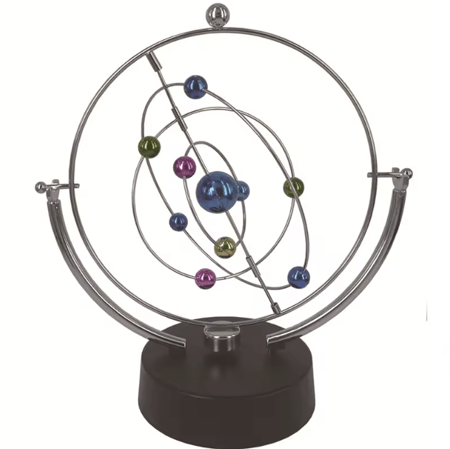 Celestial Orbit Perpetual Motion Desk Sculpture – Kinetic Art Orbital Pendulum Decor