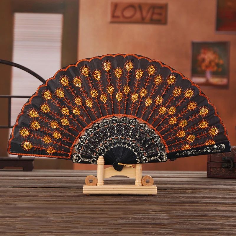 Chinese Style Embroidered Folding Hand Fan
