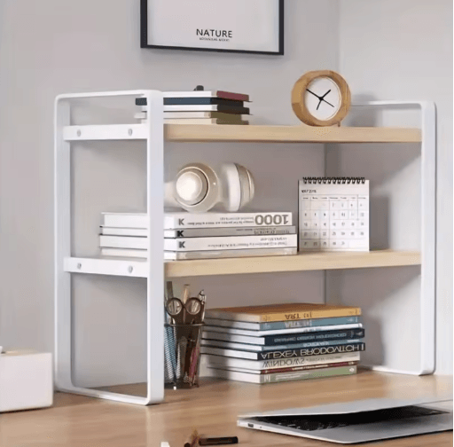 Modern Desktop Bookshelf Organizer – Student Document & Office Desk Storage Rack