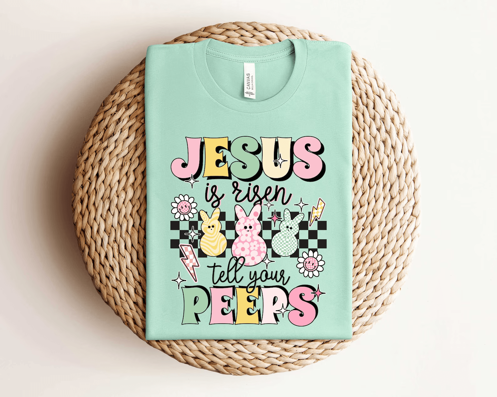 Jesus Is Risen Kids Easter Christian T Shirt
