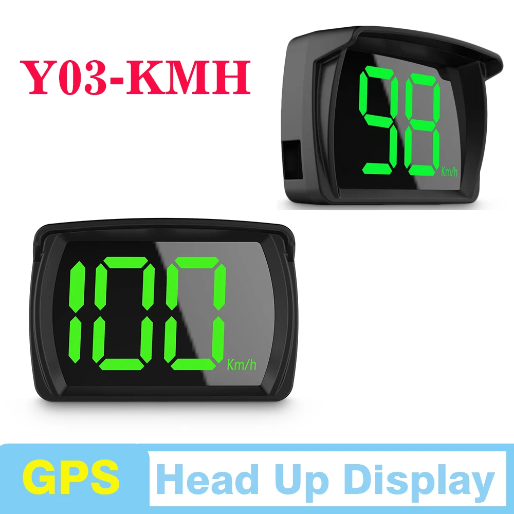 Universal Car GPS HUD Speedometer Digital Big Font KMH Over Speed Reminder Plug and Play.