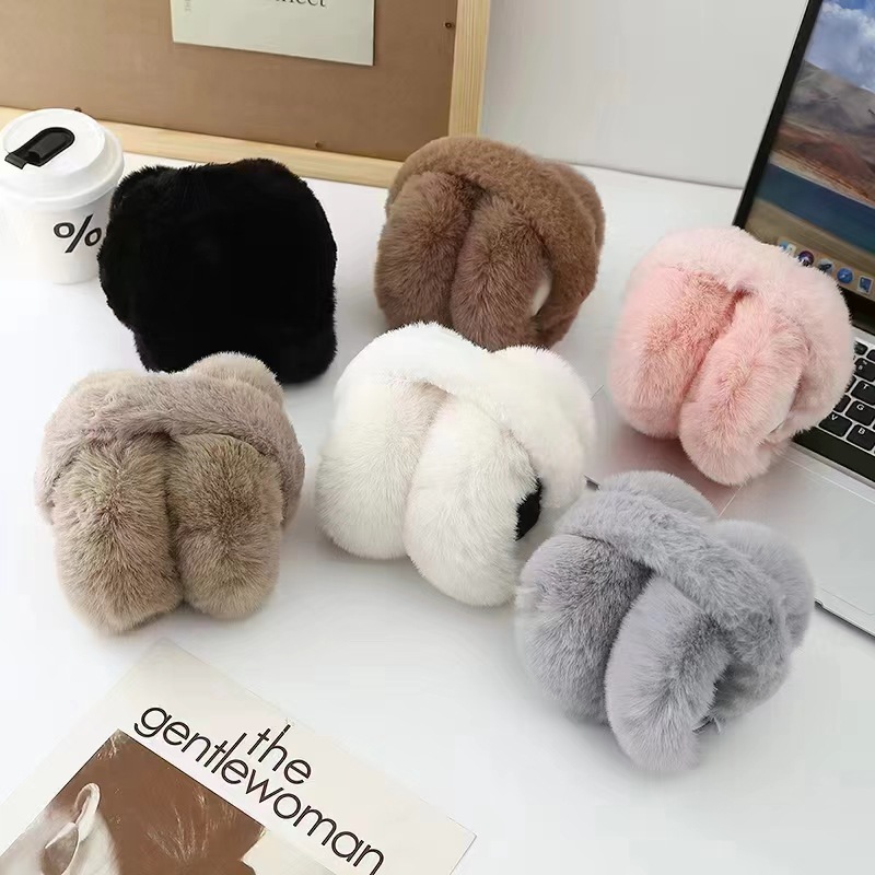 Fold able Children Ear Protectors for Winter, Warm & Cute Plush, Cold & Windproof, Thickened Student Ear Tips