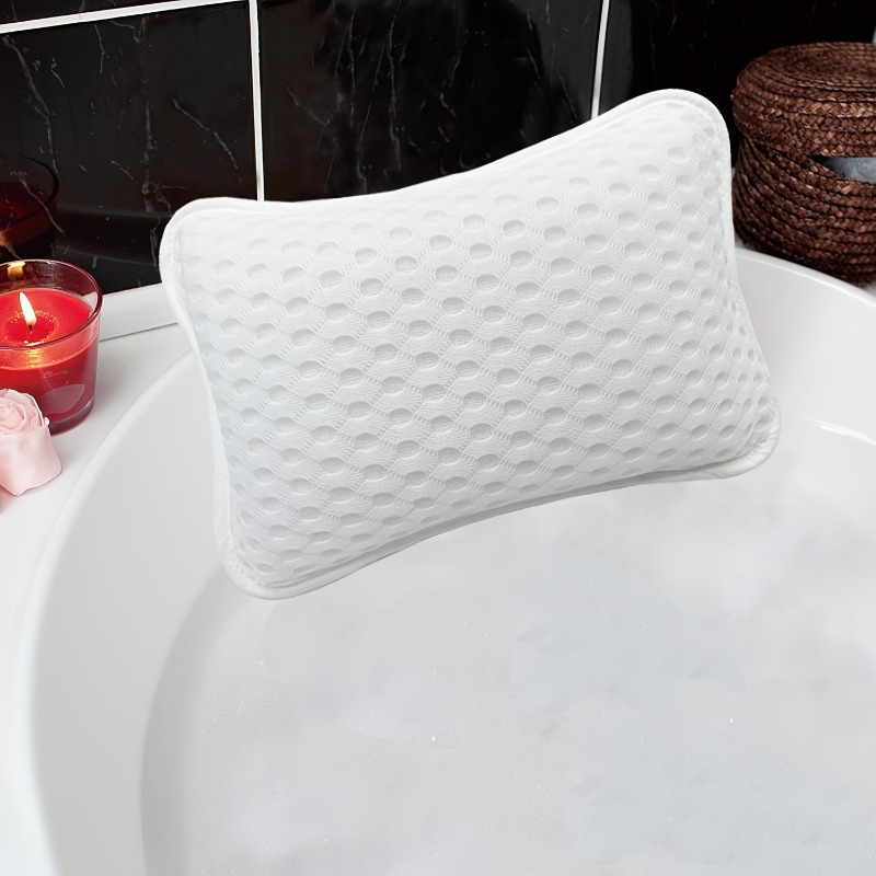 Head and Neck Support Bathtub Pillow, Suitable for Hot Tubs and Bathtubs, Machine Washable Spa Comfort