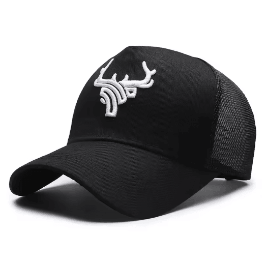 Mens Bull Embroidered Baseball Cap Breathable Summer Sun Protection Hat