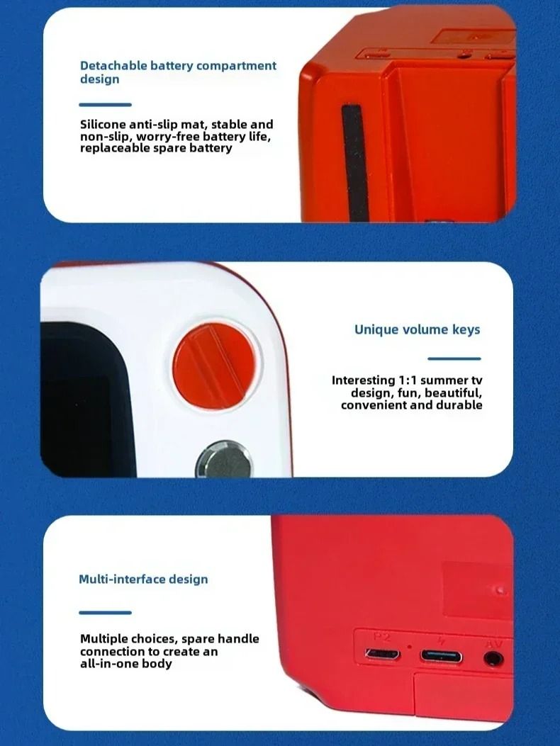 Retro Handheld Game Console with 3.5 Inch Screen and Dual Gamepads