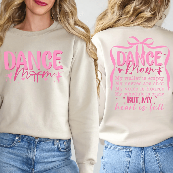 Coquette Bow Dance Mom Sweatshirt Hoodie Ballet Mom Gift Cute Dance Mom Apparel