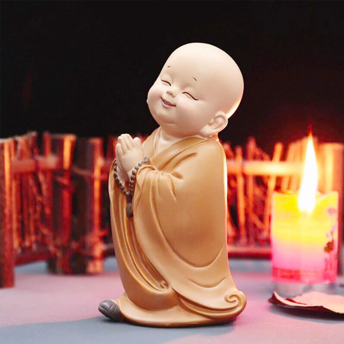 Cute Mini Monk Buddha Resin Figurine