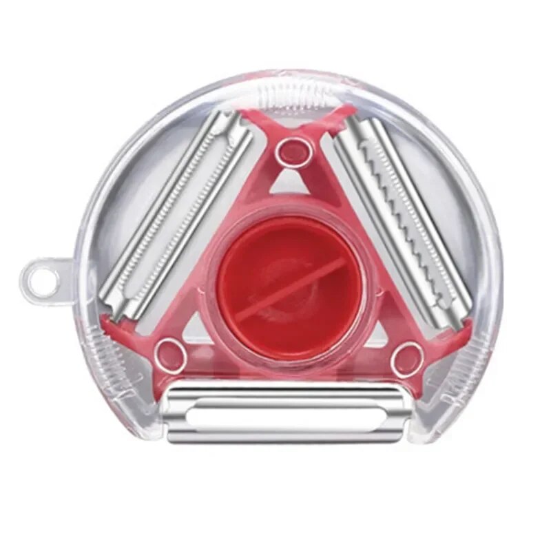 3-in-1 Magic Trio Peeler Set: Slicer, Shredder, Julienne Cutter - Multi-Peel Blade, Zesters, Grater - Kitchen Tool Acces