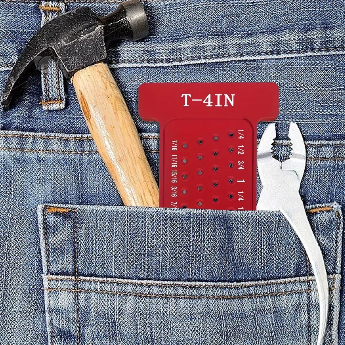 PrecisionPocket T-Square & Hole Scribing Gauge - Metric / Inch Layout Ruler