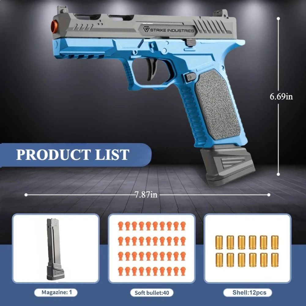 SIG17 Shell Ejecting Soft Bullet Toy Pistol with Blowback Action